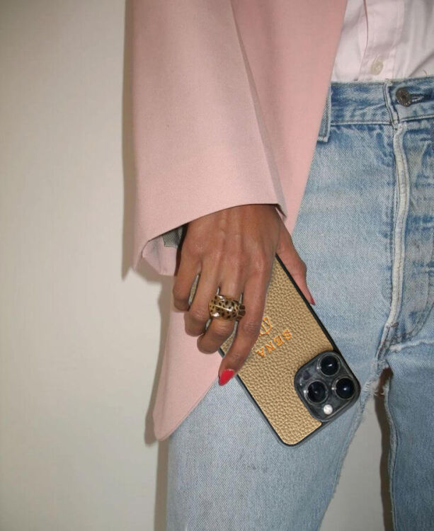 Deri iPhone Kılıf 12 Pro Max Vizon Togo - 3