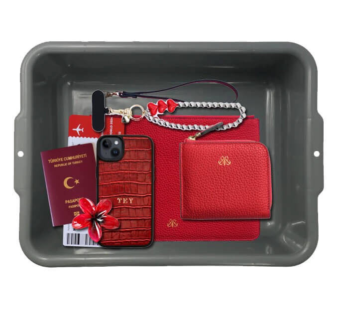 Deri iPhone Kılıf 14 Plus Kırmızı Croco - 2