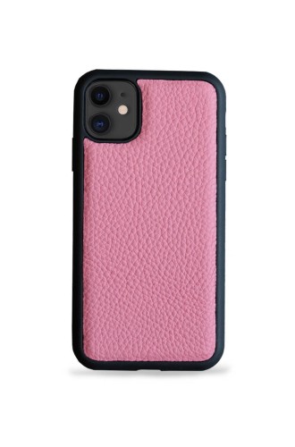 Deri iPhone Kılıf 11 Pembe Togo 