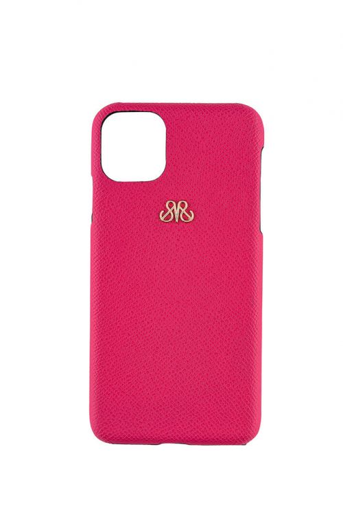 Deri iPhone Kılıf 11 Pro Max Pembe Saffiano - 1