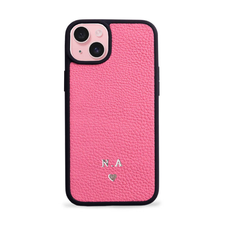 Deri iPhone Kılıf 14- iPhone Kılıf 13 Pembe Togo - 1