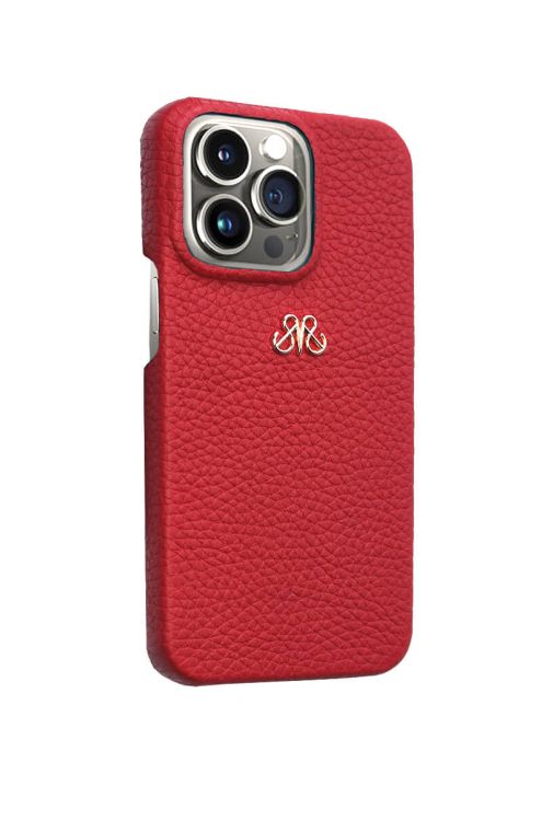 Deri iPhone Kılıf 13 Mini Kırmızı Togo - 3