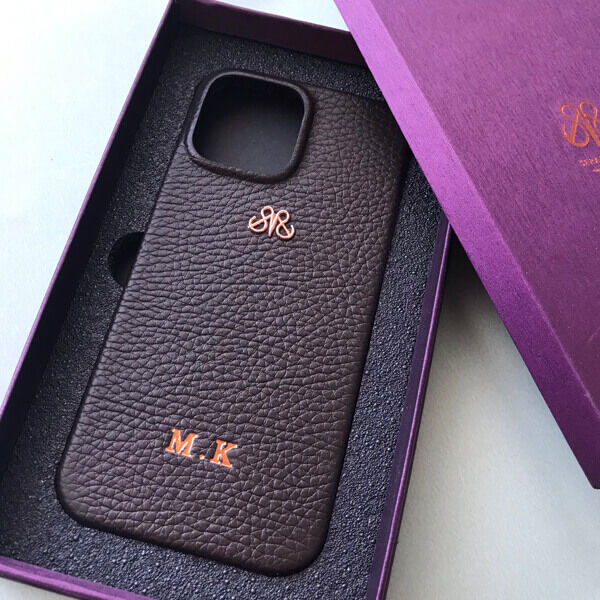 Deri iPhone Kılıf 13 Pro Kahve Togo Full Deri - 2