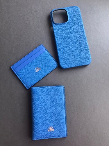 Deri iPhone Kılıf 13 Pro Mavi Togo Full Deri - 2