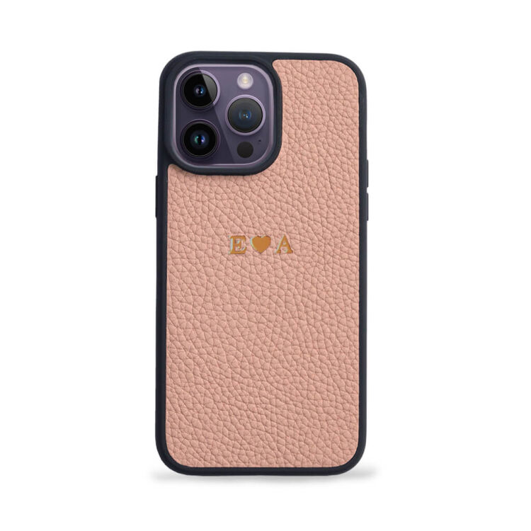 Deri iPhone Kılıf 13 Pro Max Pudra Togo - 2