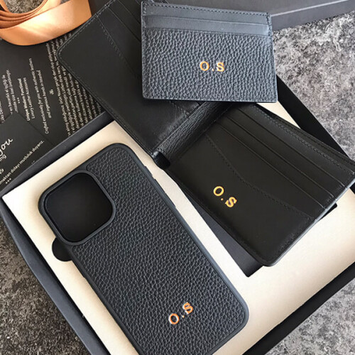 Deri iPhone Kılıf 13 Pro Max Siyah Togo - 4