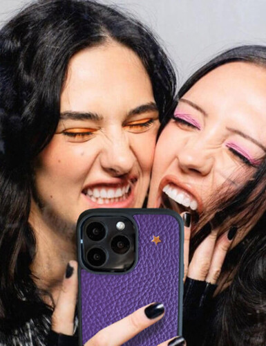 Deri iPhone Kılıf 14 Pro Max Mor Togo - 6