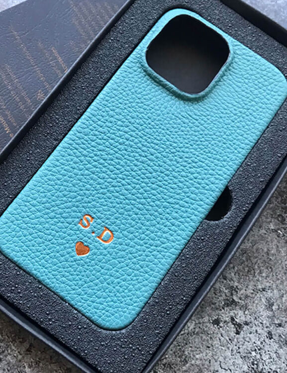 Deri iPhone Kılıf 14 Pro Max Petrol Togo Full Deri - 3