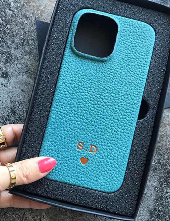 Deri iPhone Kılıf 14 Pro Max Petrol Togo Full Deri - 2