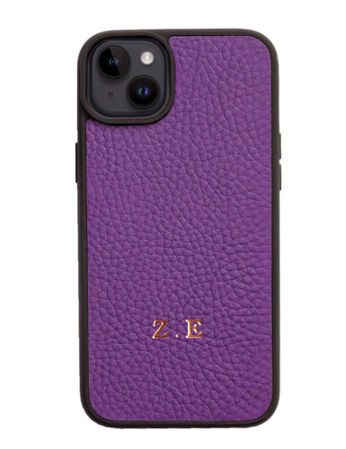 Deri iPhone Kılıf 15 Mor Togo 