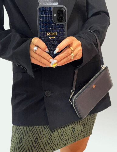 Deri iPhone Kılıf 15 Plus Premium Lacivert - 4