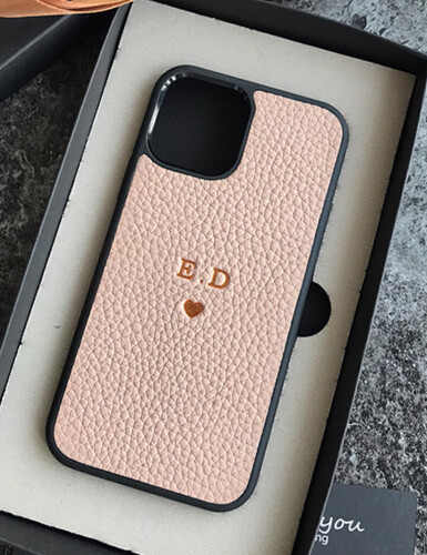 Deri iPhone Kılıf 15 Plus Pudra Togo - 3