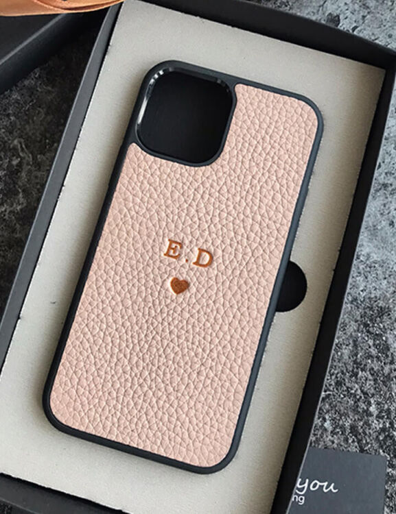 Deri iPhone Kılıf 15 Plus Pudra Togo - 3