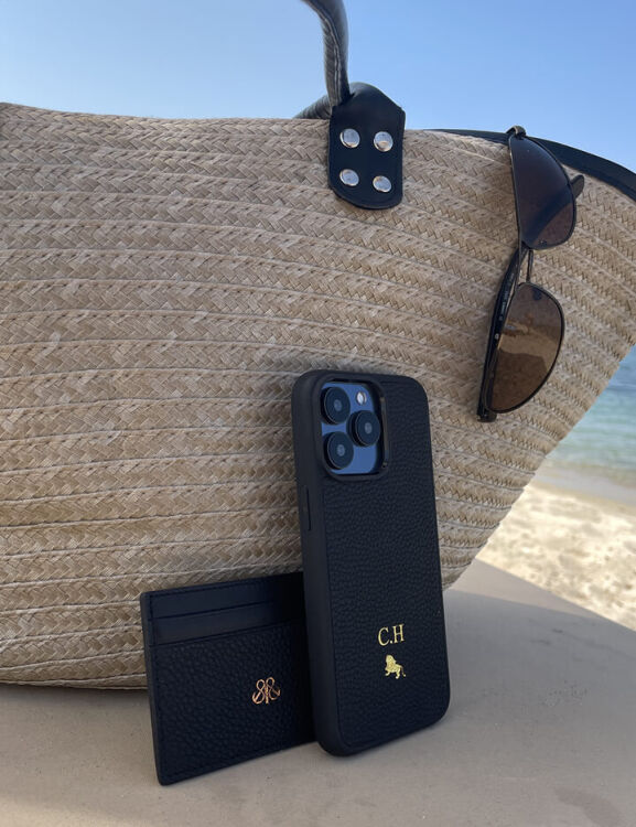 Deri iPhone Kılıf 15 Plus Siyah Togo - 7