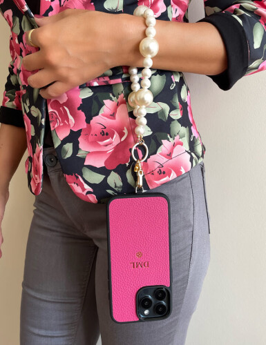 Deri iPhone Kılıf 15 Pro Max Fuşya Togo - 3