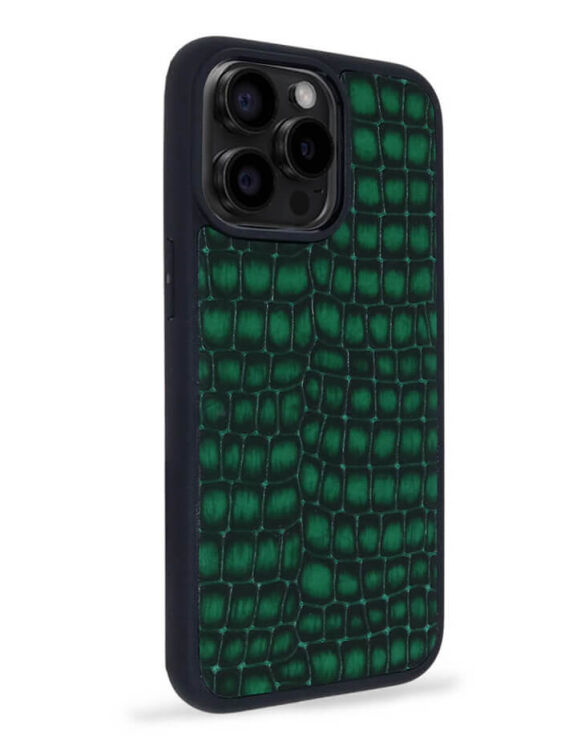 Deri iPhone Kılıf 15 Pro Max Premium Yeşil - 3