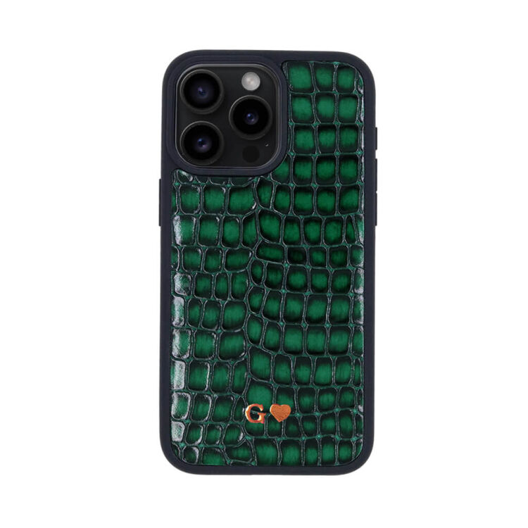 Deri iPhone Kılıf 15 Pro Max Premium Yeşil - 2