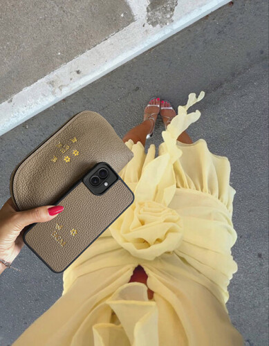 Deri iPhone Kılıf 15 Pro Max Vizon Togo - (1)