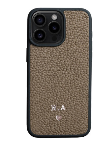 Deri iPhone Kılıf 15 Pro Max Vizon Togo - 