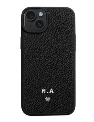 Deri iPhone Kılıf 15 Siyah Togo - 