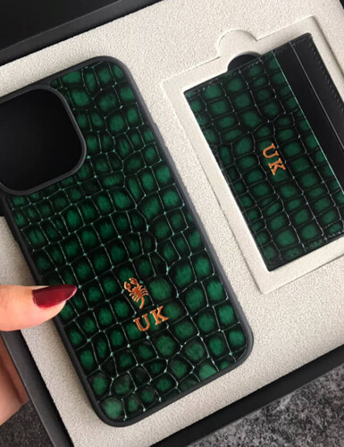 Deri iPhone Kılıf 15 Plus Premium Yeşil - 5