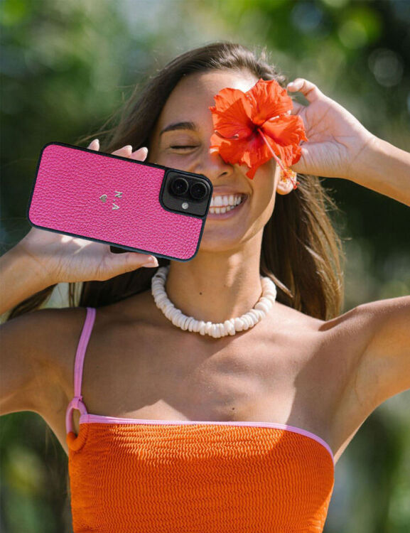 Deri iPhone Kılıf 16 Fuşya Togo - 7