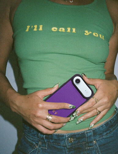 Deri iPhone Kılıf 16 Mor Togo - 5