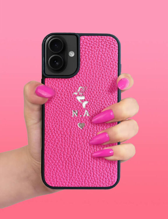 Deri iPhone Kılıf 16 Plus Fuşya Togo - 3