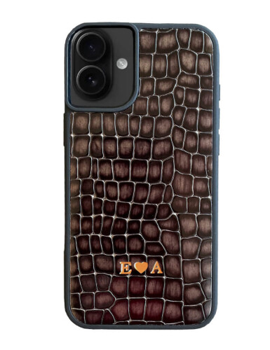 Deri iPhone Kılıf 16 Plus Premium Füme 