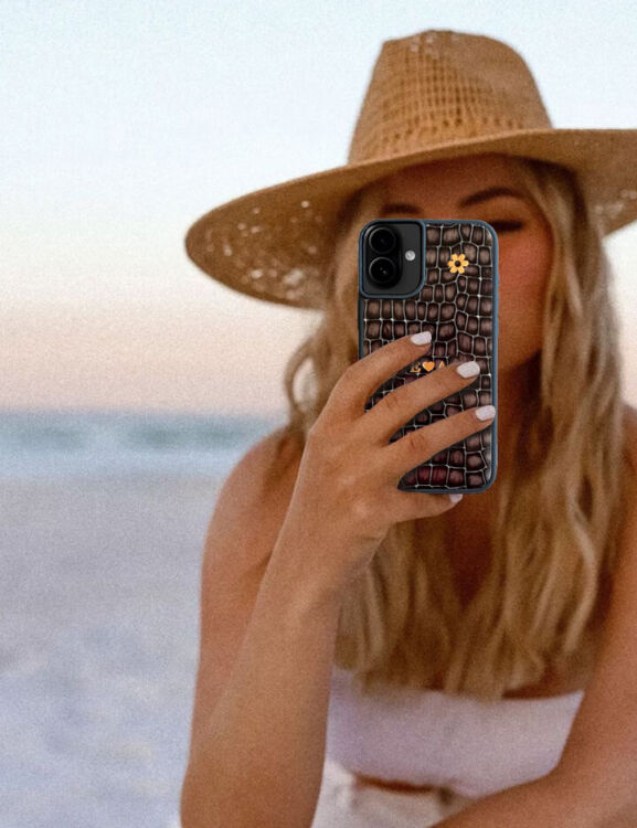 Deri iPhone Kılıf 16 Plus Premium Füme - 2