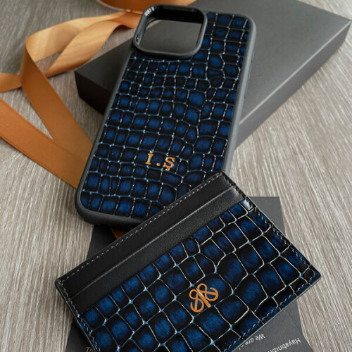 Deri iPhone Kılıf 16 Plus Premium Lacivert - 6
