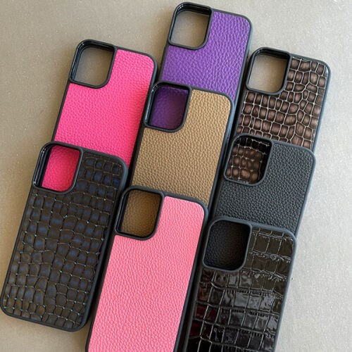 Deri iPhone Kılıf 16 Plus Siyah Croco - 7