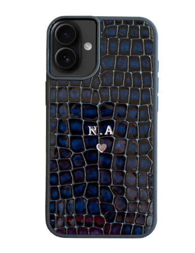 Deri iPhone Kılıf 16 Premium Lacivert - 