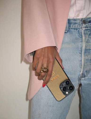 Deri iPhone Kılıf 16 Pro Max Vizon Togo - (1)