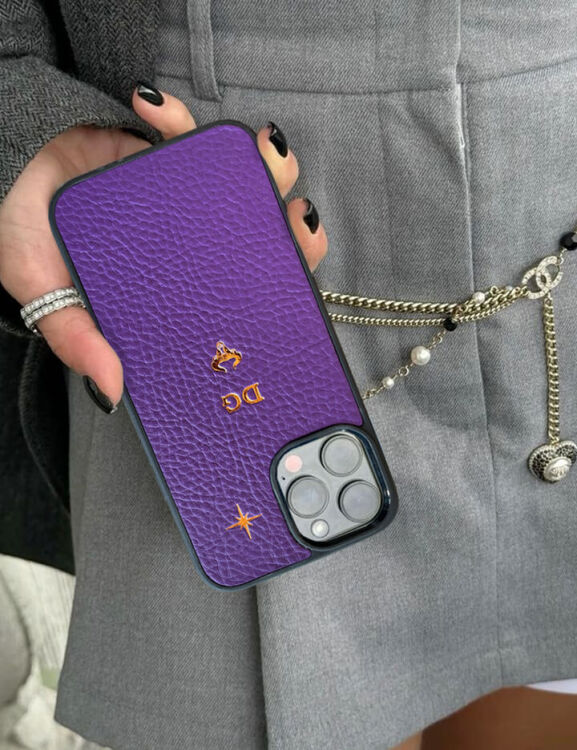 Deri iPhone Kılıf 16 Pro Mor Togo - 6