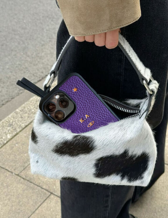 Deri iPhone Kılıf 16 Pro Mor Togo - 7