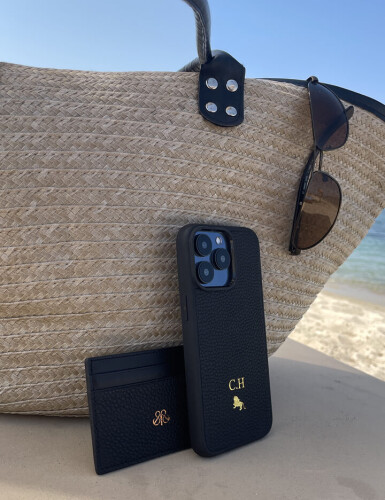 Deri iPhone Kılıf 16 Pro Siyah Togo - 4