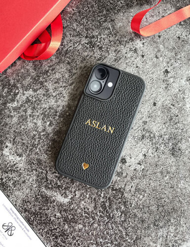 Deri iPhone Kılıf 16 Siyah Togo - 3