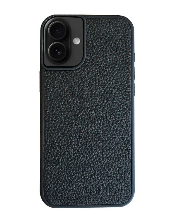 Deri iPhone Kılıf 16 Siyah Togo - 1