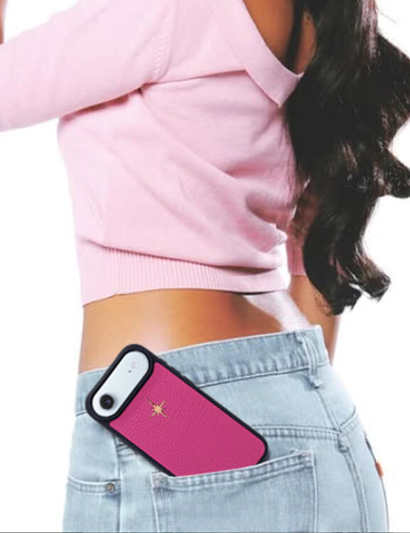 Deri iPhone Kılıf 17 Fuşya Togo - 4