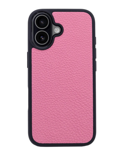 Deri iPhone Kılıf 17 Pembe Togo - 