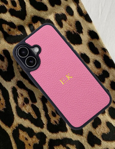 Deri iPhone Kılıf 17 Pembe Togo - (1)