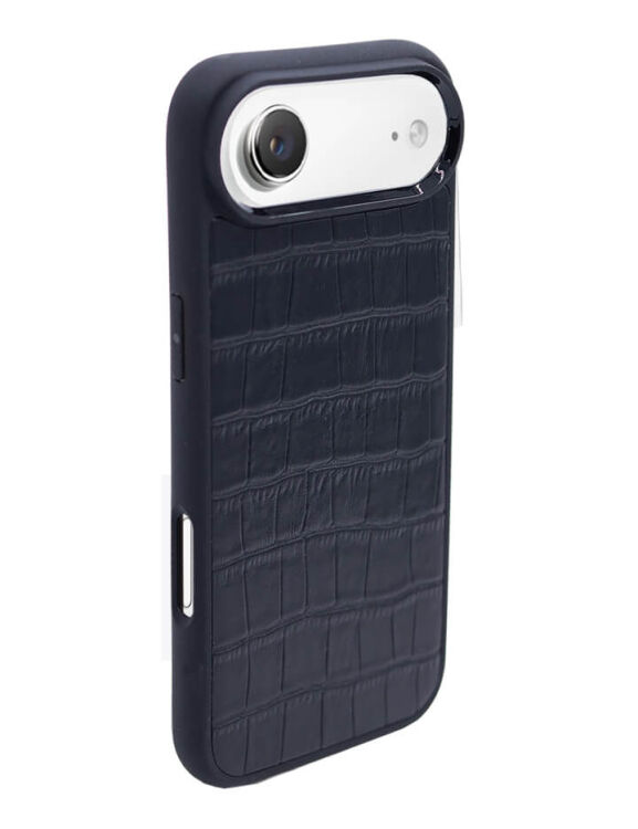 Deri iPhone Kılıf 17 Air Siyah Croco - 3