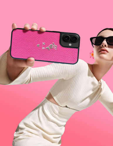 Deri iPhone Kılıf 17 Pro Fuşya Togo - (1)