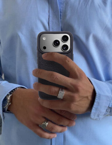 Deri iPhone Kılıf 17 Pro Kahve Togo - (1)