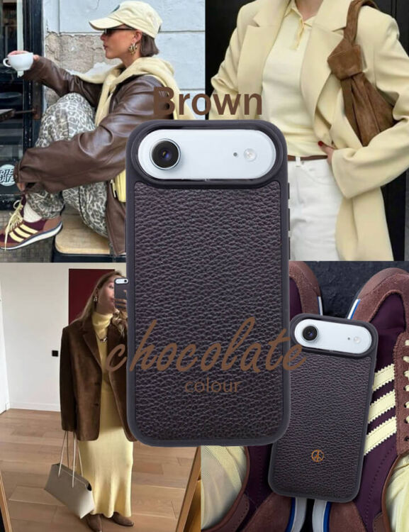 Deri iPhone Kılıf 17 Pro Kahve Togo - 7