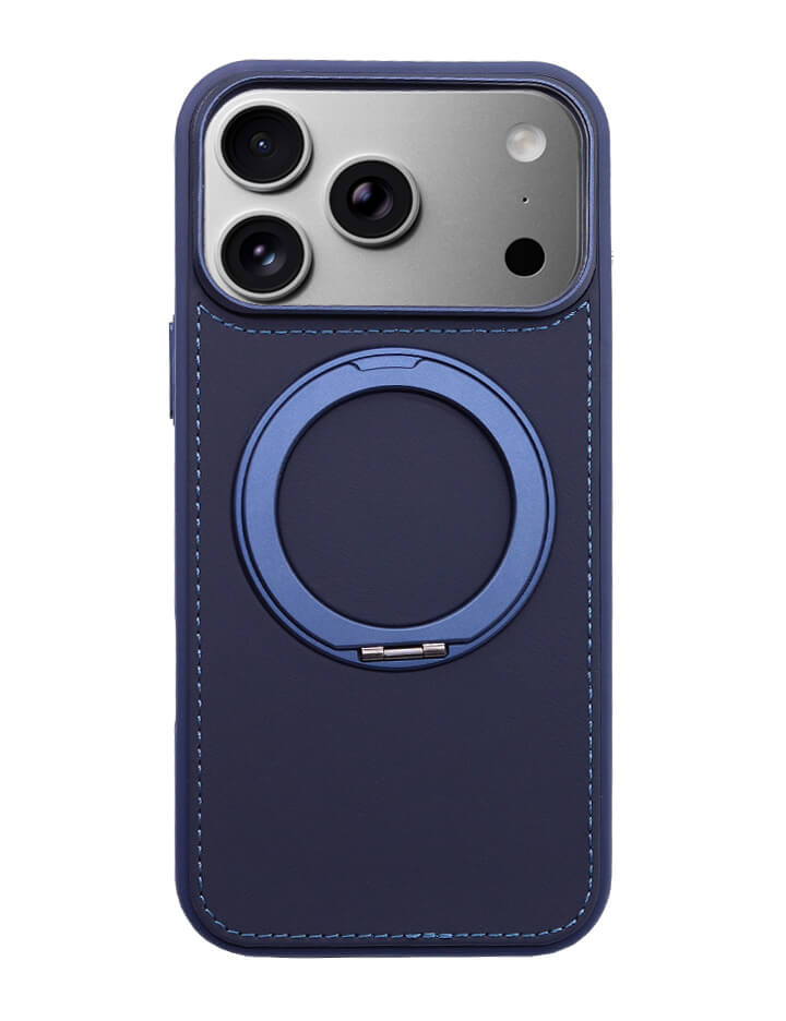 Deri iPhone Kılıf 17 Pro Lacivert - 1