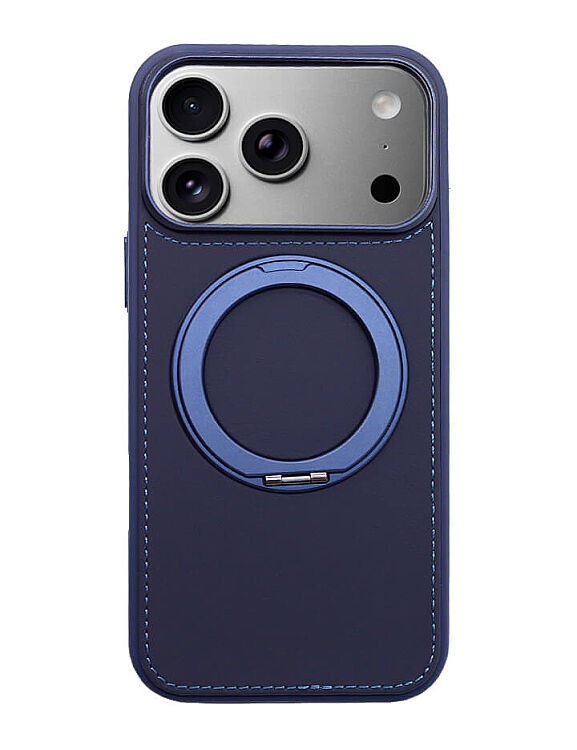 Deri iPhone Kılıf 17 Pro Lacivert - 1