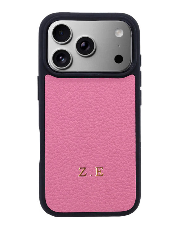 Deri iPhone Kılıf 17 Pro Pembe Togo - 1