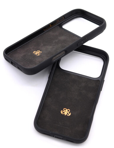 Deri iPhone Kılıf 17 Pro Siyah Croco - 5